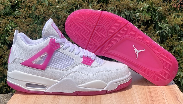 Women Air Jordan 4 Cement Hyper Violet - Click Image to Close